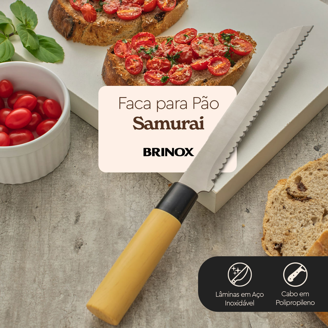 Faca para Pão 8 1/4" - Samurai 8.2" - Imagem 2